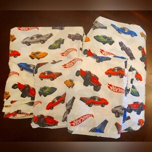 Pottery Barn Queen size Hot Wheels Sheets